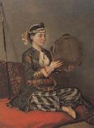 Turkish Woman with a Tambourine (mk08) Jean-Etienne Liotard